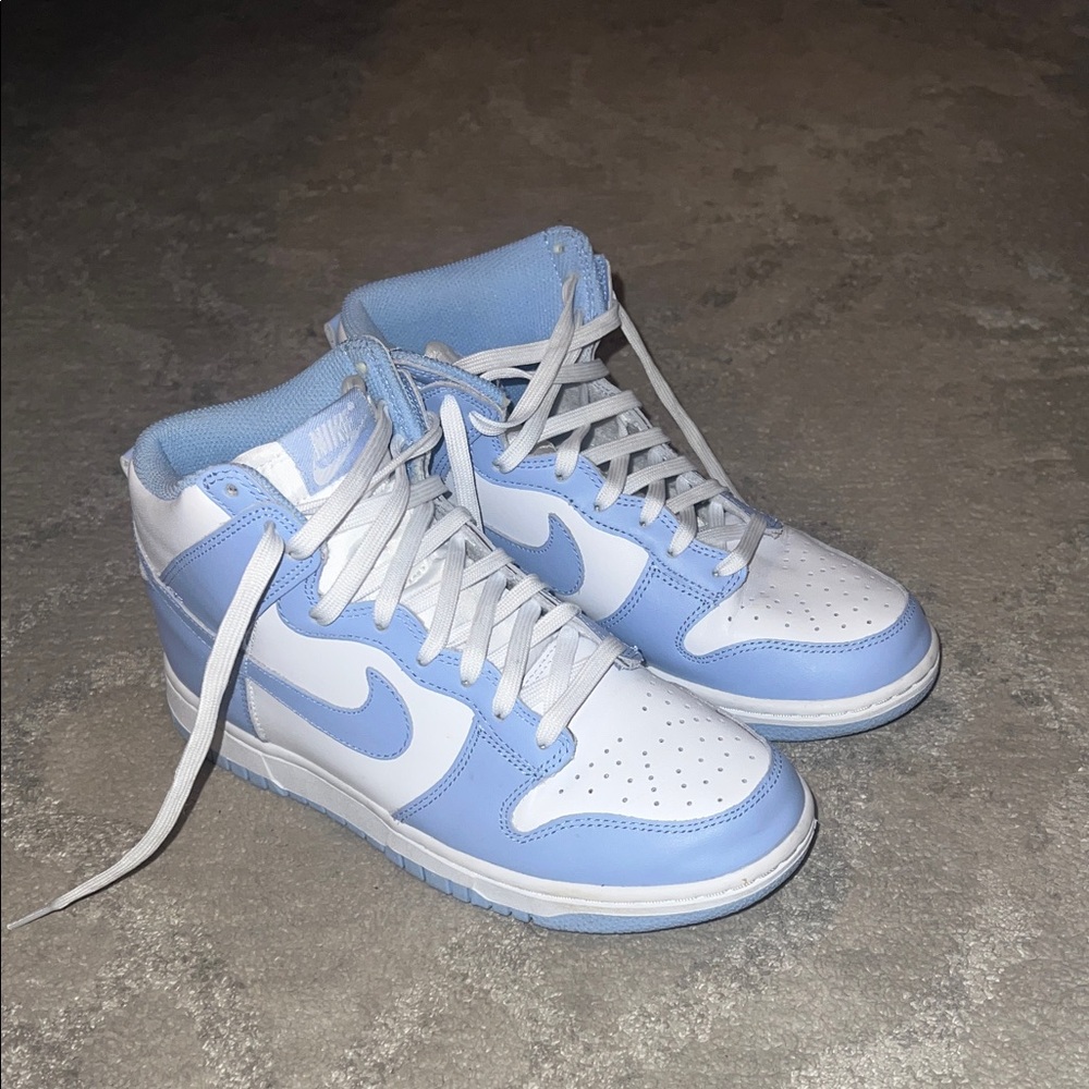Nike Light Blue and White High-Tops